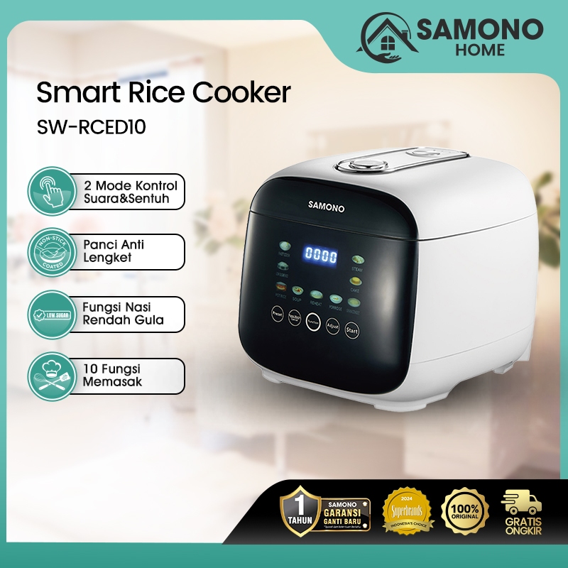 Jual SAMONO Smart Rice Cooker 1Liter 500 Watt Touch Screen Penanak Nasi ...