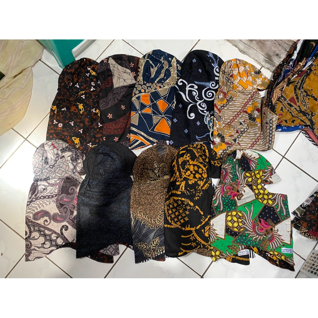 Jual Topi Las Batik Mancing Sebo Kerpus Proyek Pelindung Kepala ...