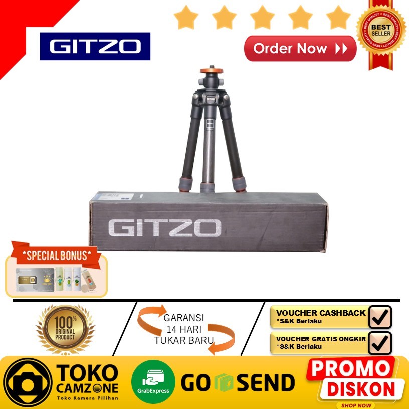 Gitzo Treppiedi New Basalt Compact Serie 2, 4 Sezioni con G-Lock, Nero