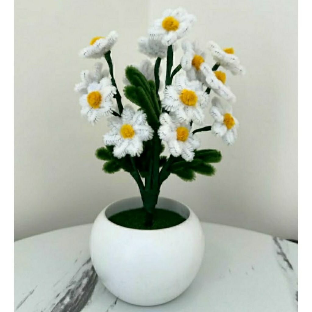 Jual bunga vas rangkai kawat bulu | Shopee Indonesia