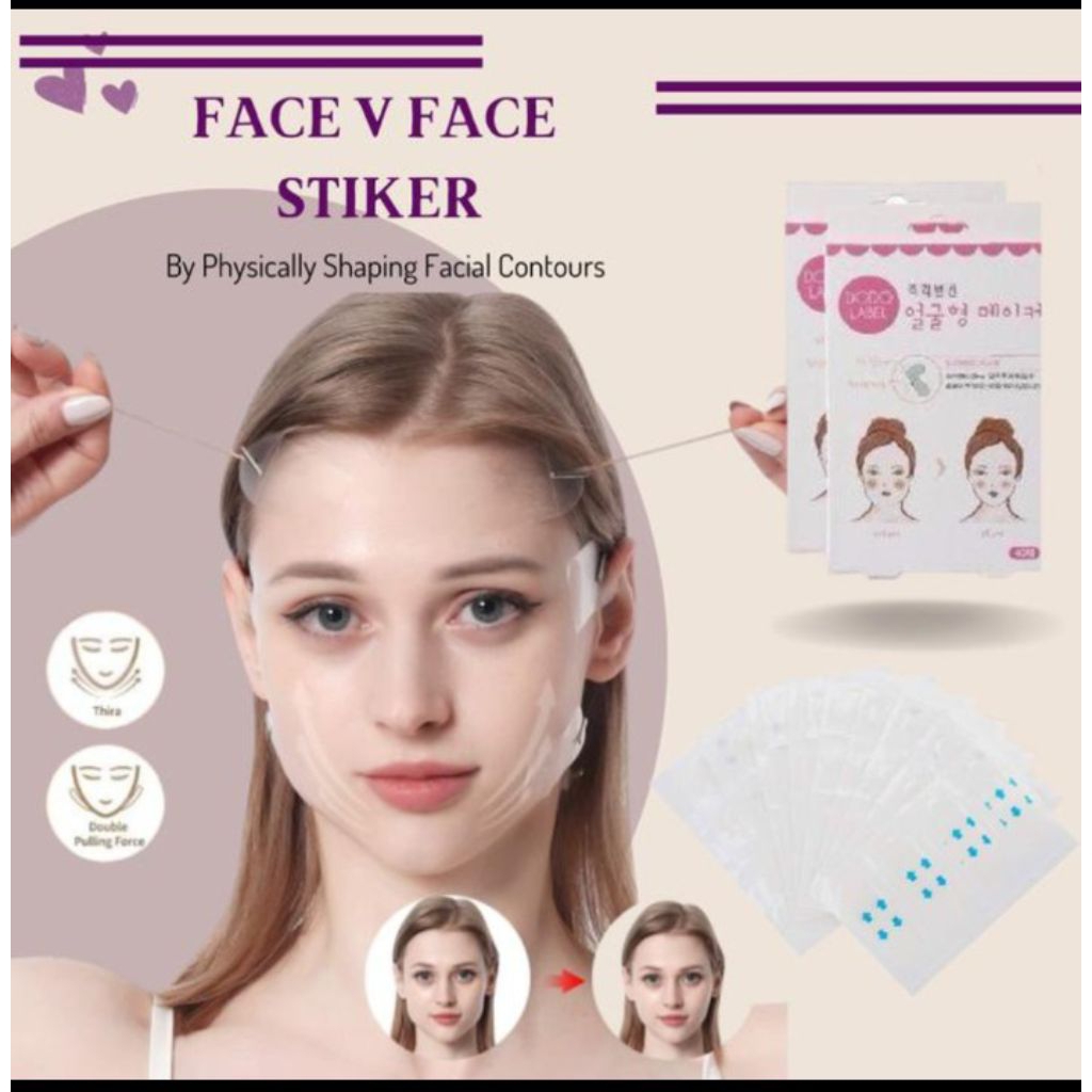 Jual Dodo Label Slim Face Lift V Line Sticker Penirus Wajah | Shopee ...