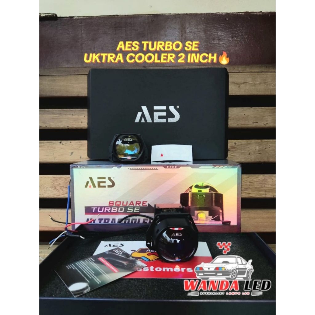 Jual BI-LASER PROJECTOR BI-LED AES TURBO SE ULTRA COOLER SQUARE 2 INCH ...