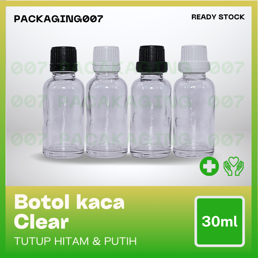 Jual Botol Kaca Clear Essential Oil Dropper Sealed 30 ml | Shopee Indonesia