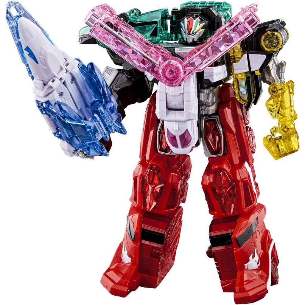 Bandai Mashin Sentai Kiramager Robo Series 02 – Mashin Gattai DX King Express Set, Giocattolo Da Collezione Per Bambini