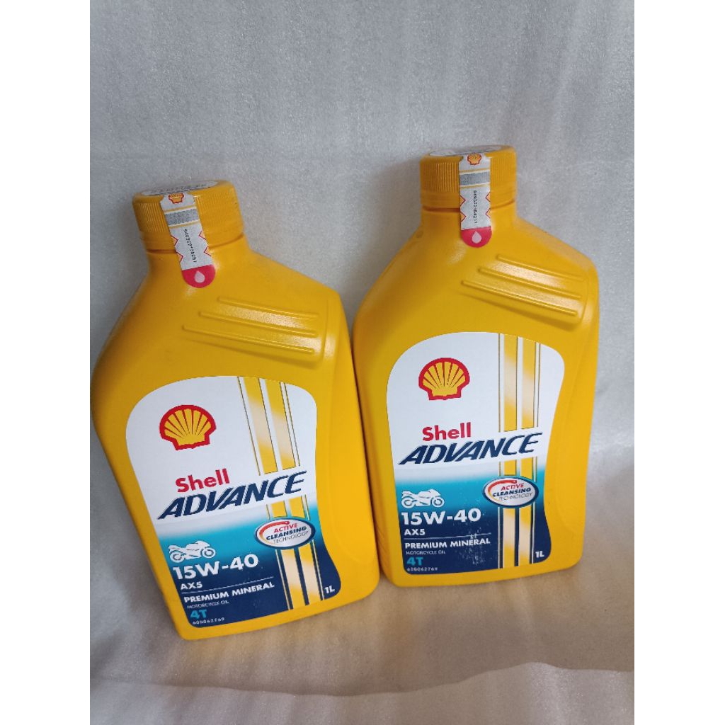 Jual Shell advance AX5 15W-40 premium mineral original 1L | Shopee ...