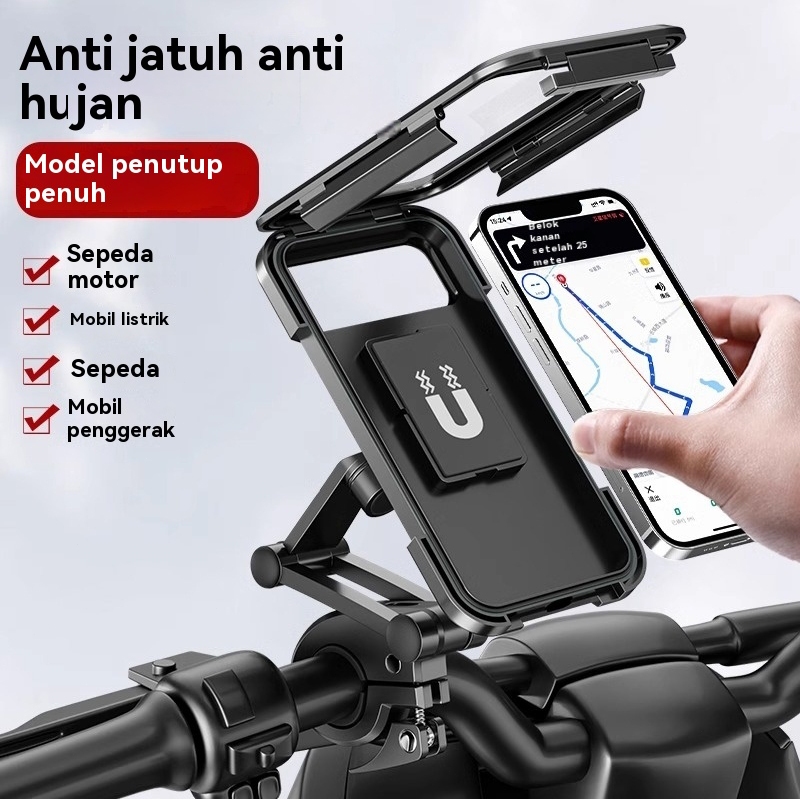 Jual Motorcycle Phone Holder Navigation Shockproof Waterproof