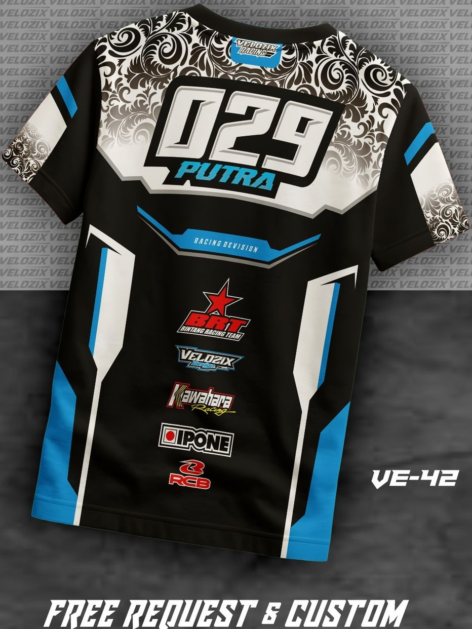Jual KAOS JERSEY RACING – CUSTOM NAMA & TULISAN, POLO KANCING V-NECK ...
