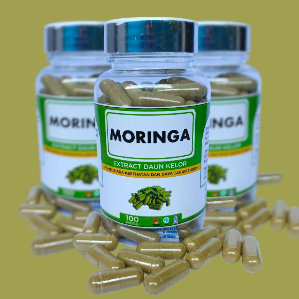 kapsul Moringa extrak sari daun kelor halal hipertensi gula darah