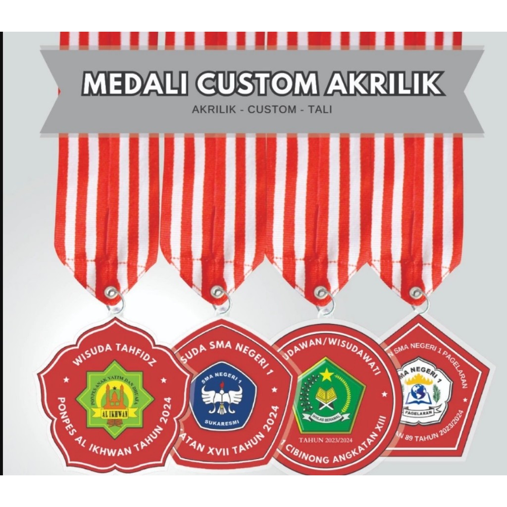 Jual Kreatiffa Custom Medali Sticker Bahan Akrilik Penghargaan Olimpic ...