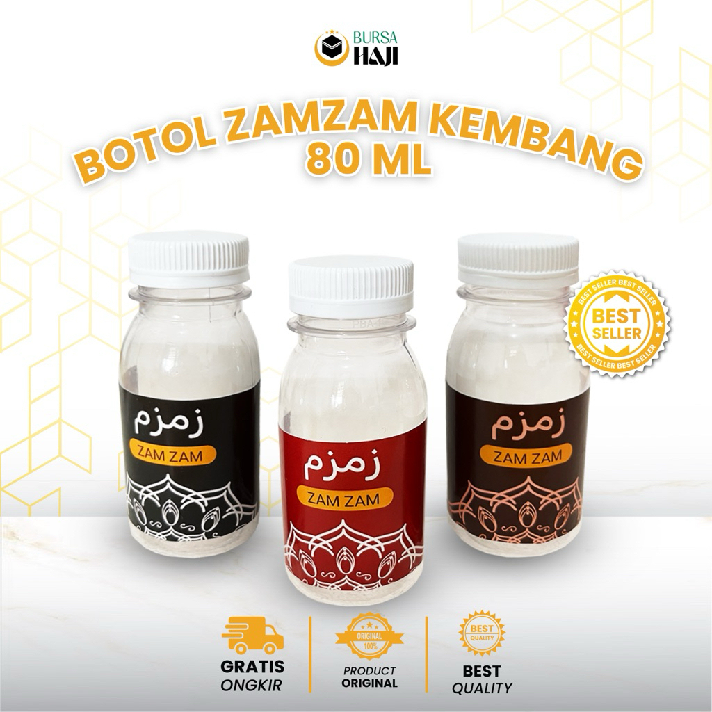 Jual Botol Plastik Air Zamzam 80 ML Dan 50 ML Motif Kembang Ekslusif ...