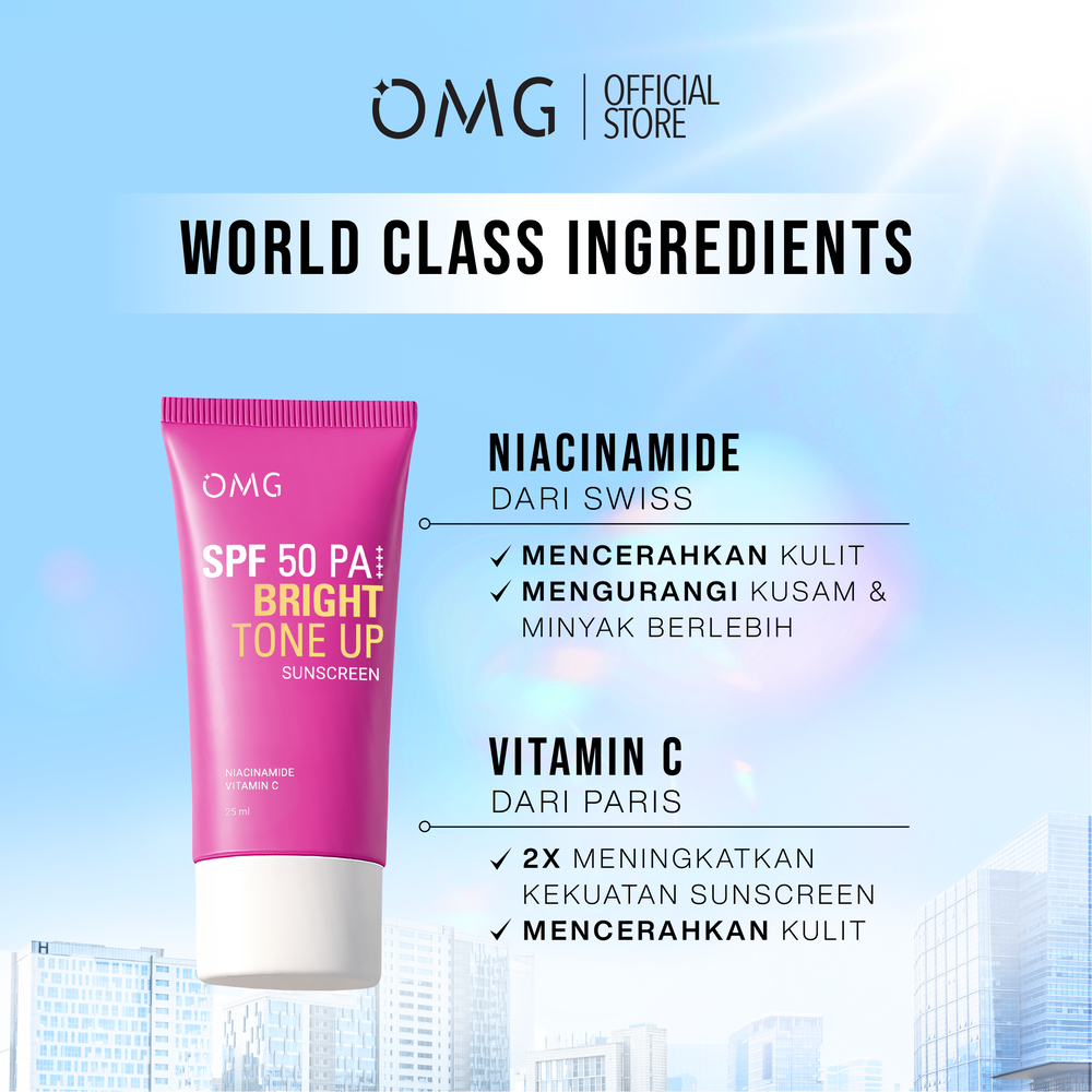 Jual OMG Oh My Glow Bright Tone Up UV Barrier Sunscreen SPF 50 PA++ ...