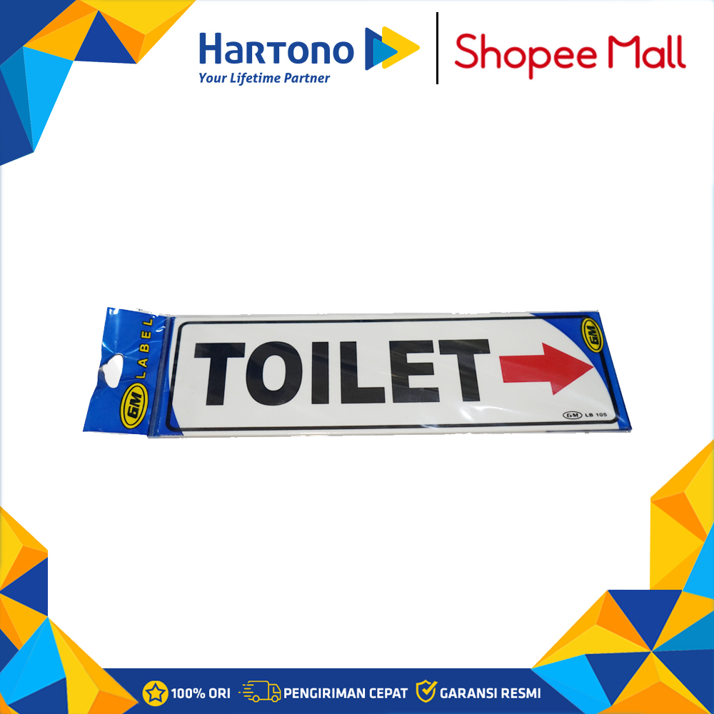 Jual GM Label Toilet Kanan Besar TOILET-KANAN | Shopee Indonesia