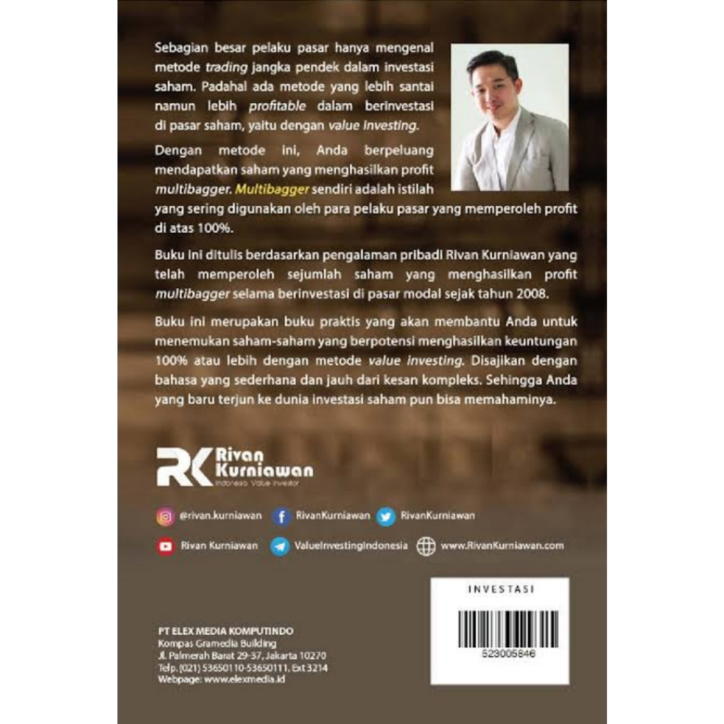 Jual Buku MULTIBAGGER Cara Meraih Profit 100% dari Pasar Saham Rivan ...