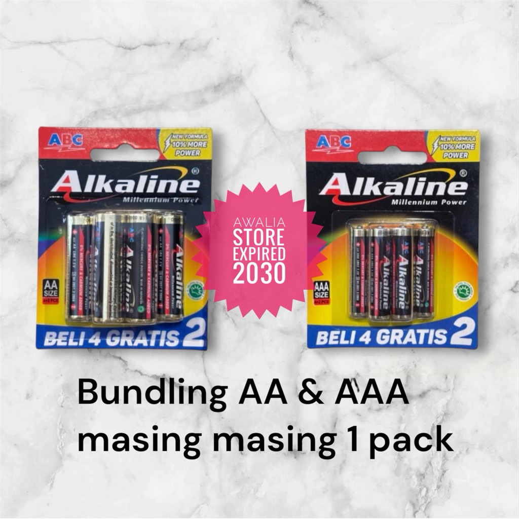 Jual Parah (Paket MuRah ) Baterai Alkaline ABC AA A2 isi 6 + Alkaline ...