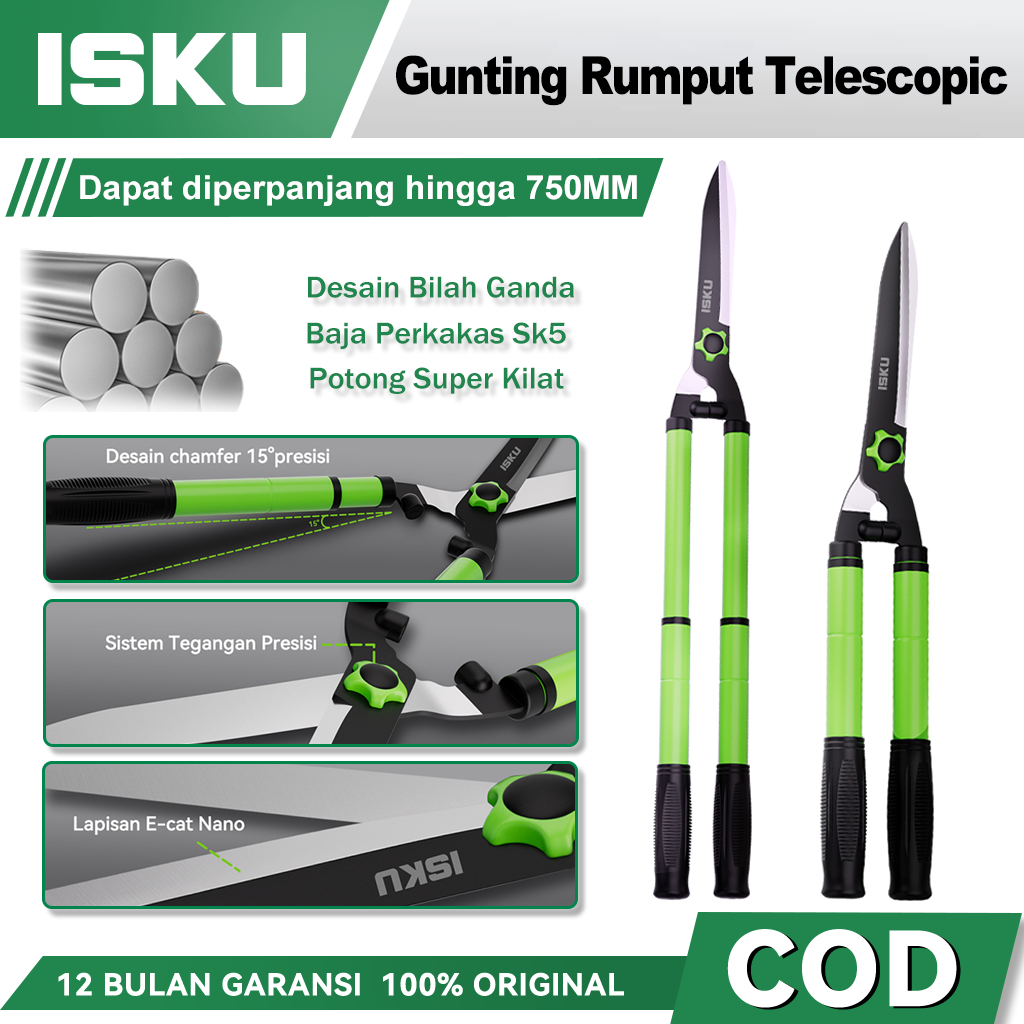 Jual ISKU Gunting Rumput Taman Gunting tanaman Taman Kebun Dahan ...