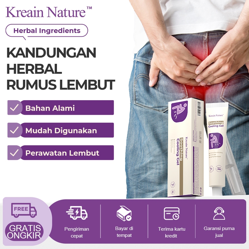 Jual Kreain Nature Gel Wasir Herbal Meredakan Nyeri, Gatal & Peradangan ...