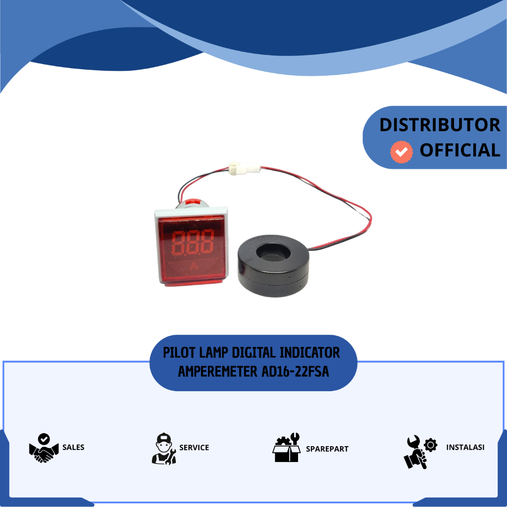 Jual PILOT LAMP DIGITAL INDICATOR AMPEREMETER AD16-22FSA AC 220VAK ...
