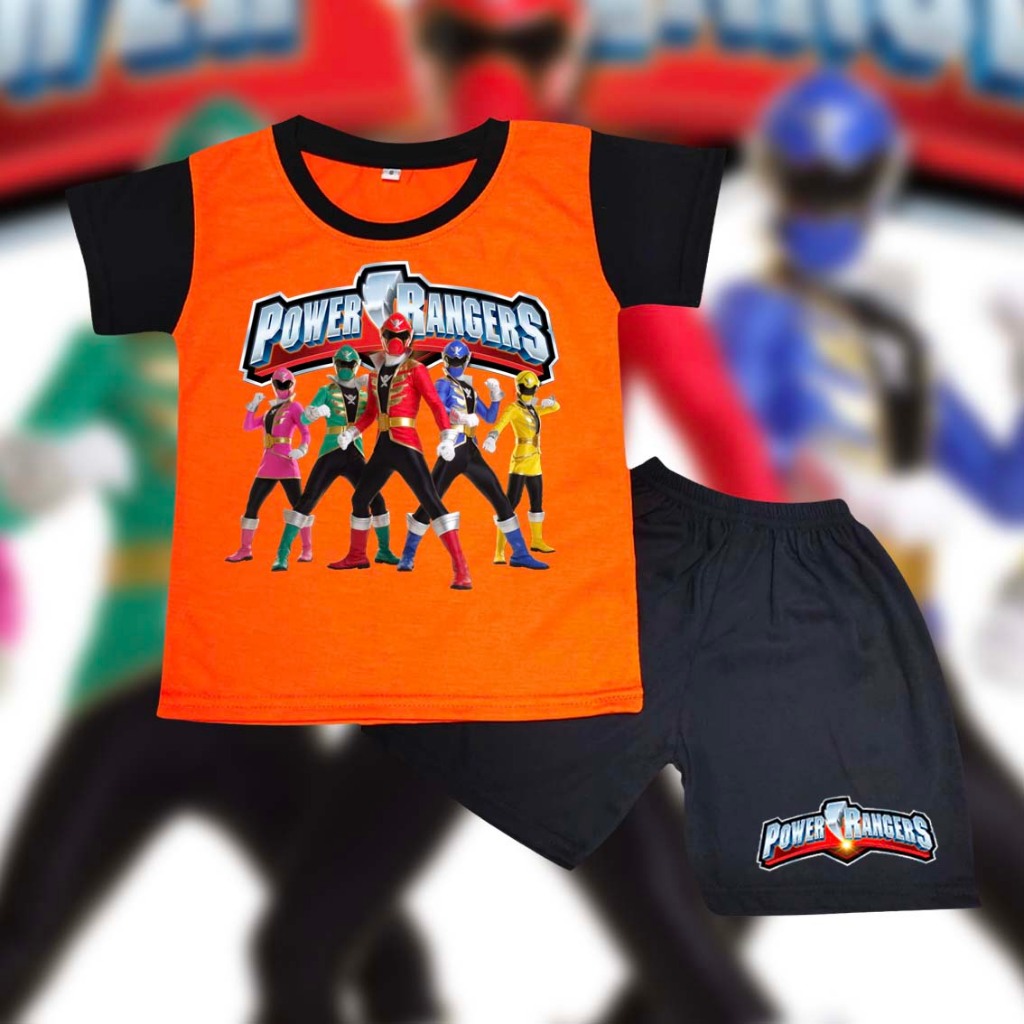 Jual power rangers baju kaos setelan anak laki laki cowok murah promo ...