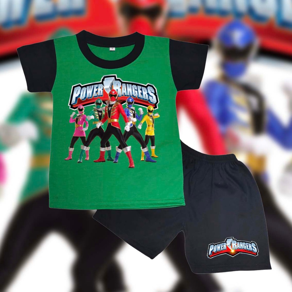 Jual power rangers baju kaos setelan anak laki laki cowok murah promo ...