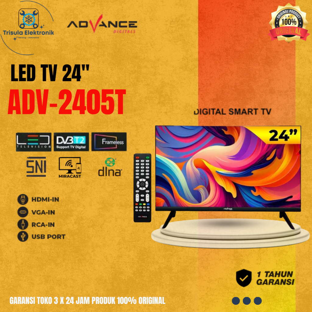 Jual TV Advance LED ADV 2405T / ADV 2405 T - Televisi Digital 24 inch ...