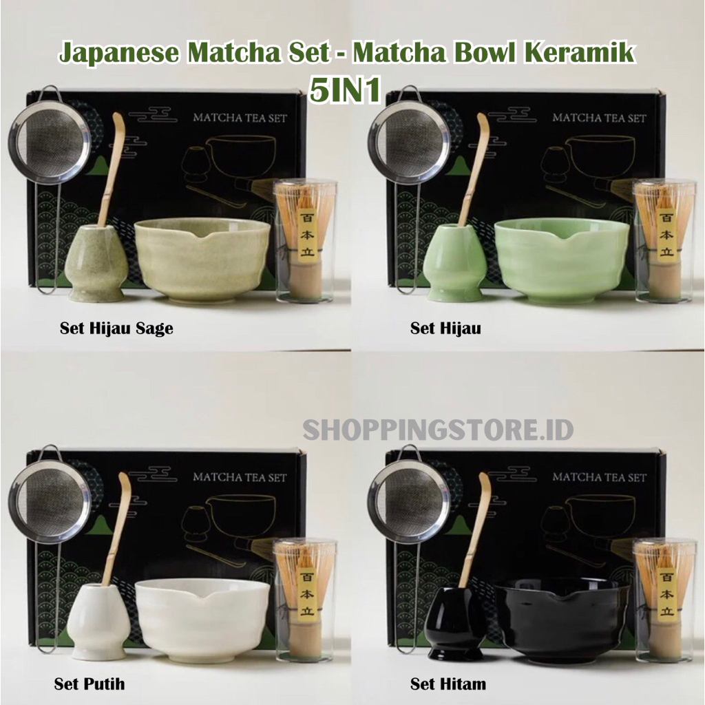 Jual Japanese Matcha Tea Set 5pcs / Paket Lengkap Japanese Matcha Tea ...