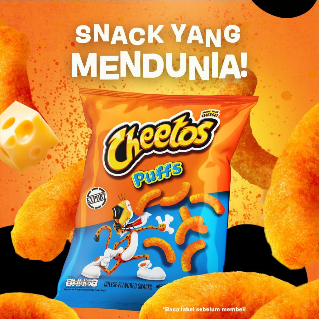 Jual Cheetos Puffs Snack Makanan Ringan Rasa Keju 60gr - Pack of 2 ...