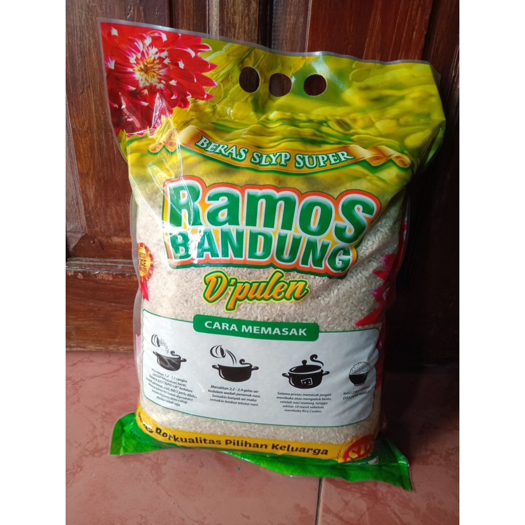 Jual Kimios - Beras Ramos Bandung 5kg Putih Pulen Bersih | Shopee Indonesia