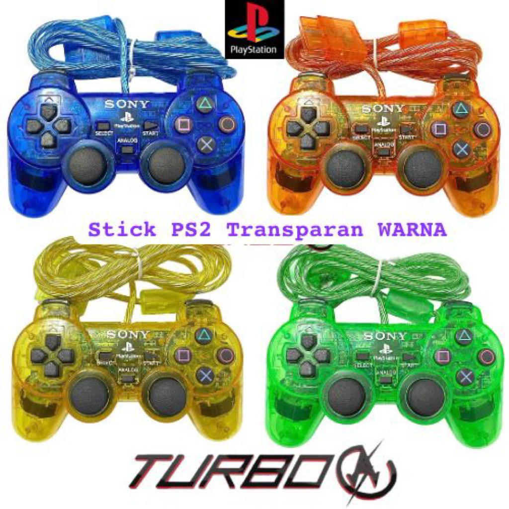 Jual STICK PS2 LAMPU LED TRANSPARAN WARNA KWALITAS SUPER KABEL SERAT ...