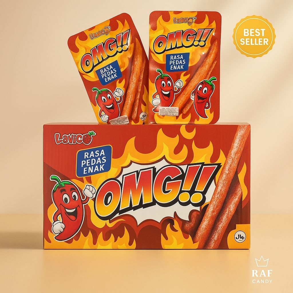 Jual [ Luvmi ] OMG Sticky Rasa Pedas Enak 30 Pcs | Shopee Indonesia