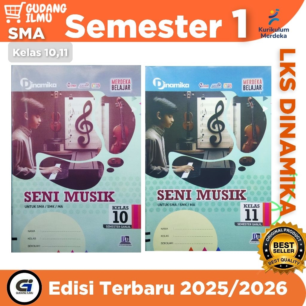 Jual LKS SENI MUSIK SMA/MA Kelas 10 11 Semester 1 Kurikulum Merdeka l ...