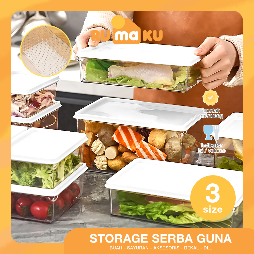 Jual RMK Container Kotak Penyimpanan Makanan Sayur Buah Serbaguna Bahan ...