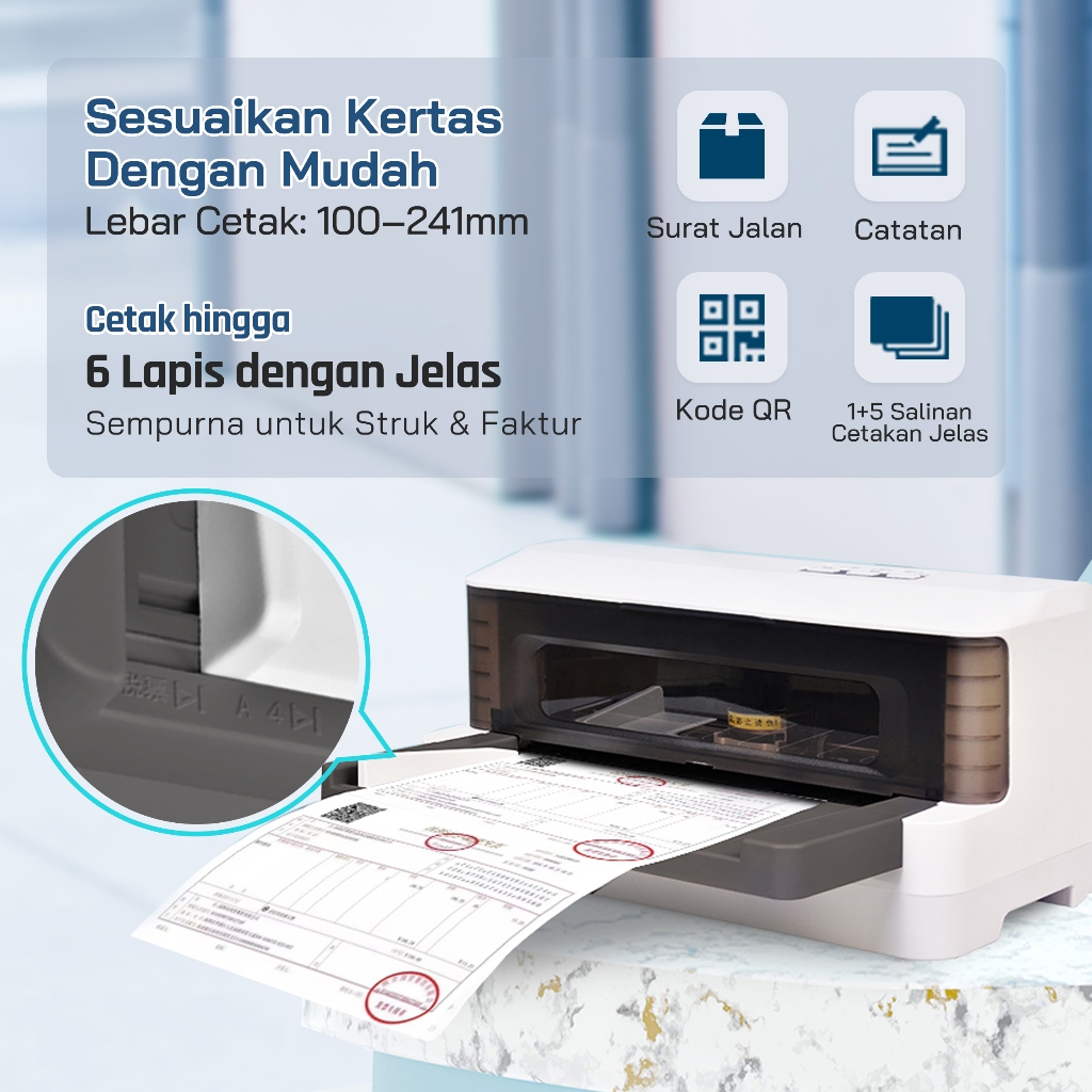 Jual Grozziie Dot Matrix Printer| USB + Bluetooth & WiFi | Cepat 150cps ...