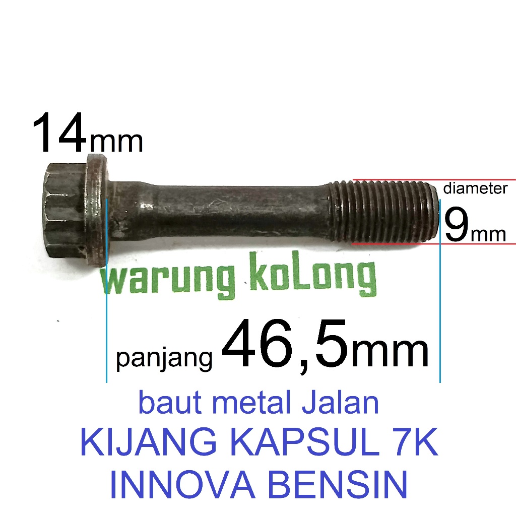 Jual Baut Metal Jalan Innova bensin Kijang Kapsul 7K con rod Toyota ...