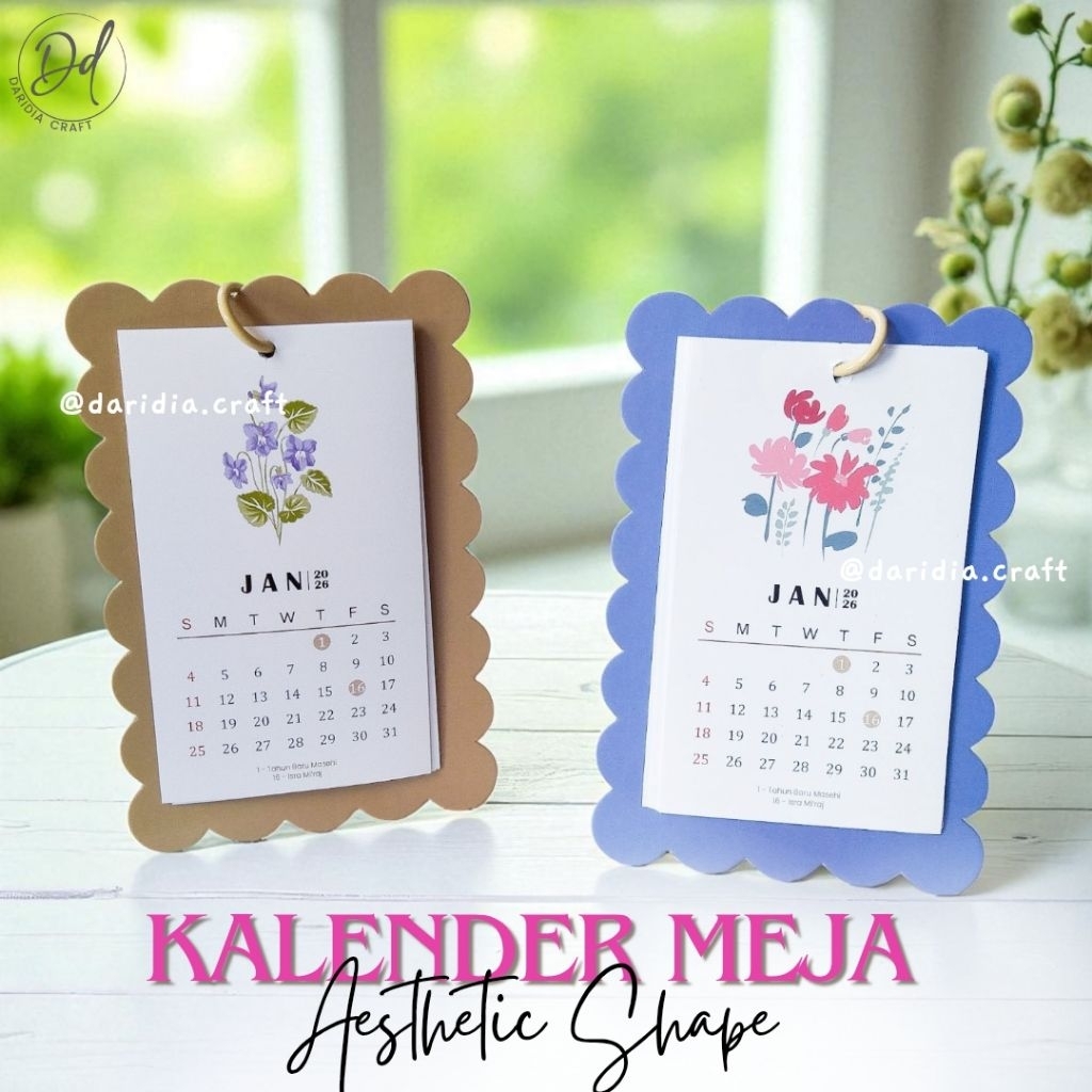 Jual 2026 Kalender Meja Aesthetic Shape | Shopee Indonesia