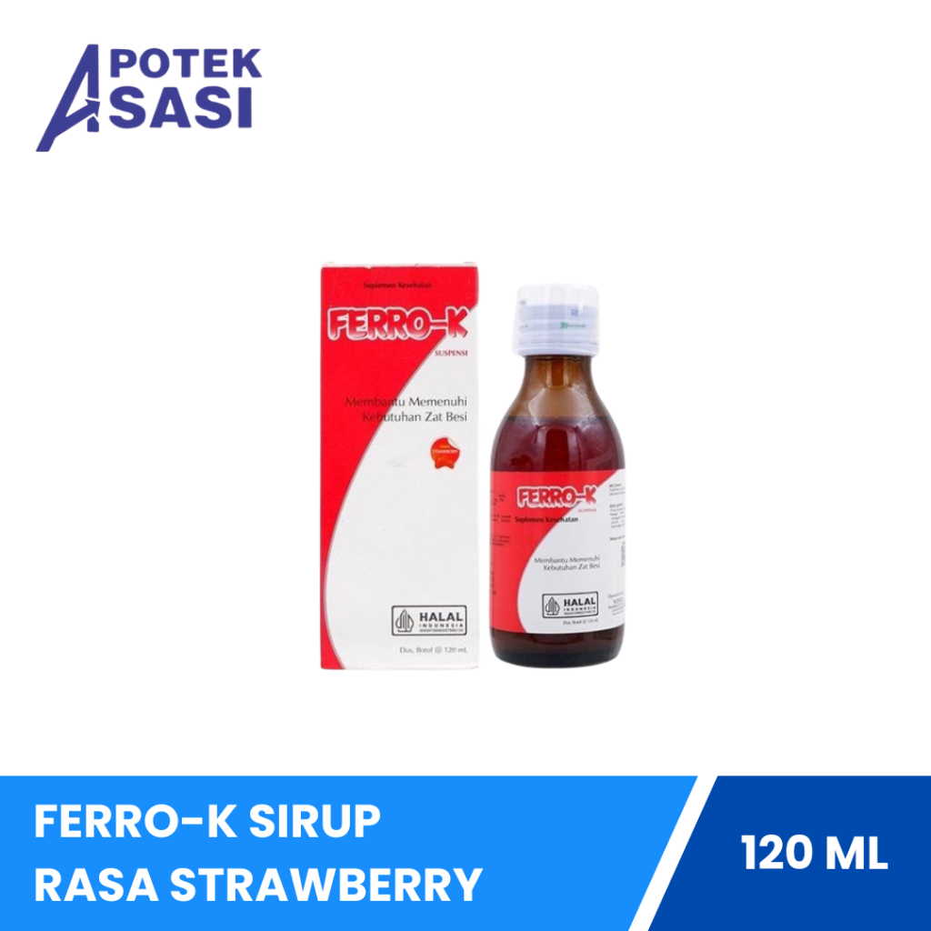Jual Ferro-K Sirup Rasa Strawberry 120 ml - Multivitamin Zat Besi ...