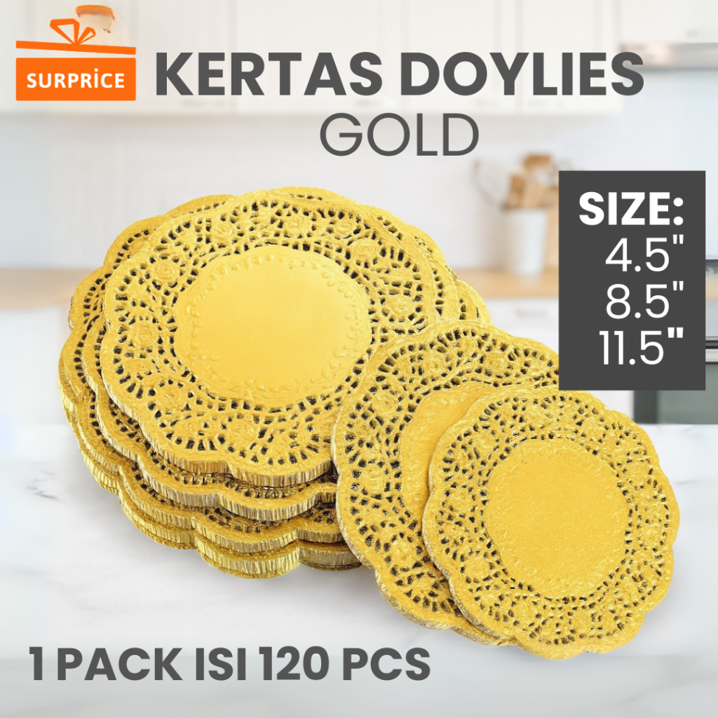 Jual Surprice 120 pcs Doilies Paper / Kertas Renda Alas Kue Roti ...