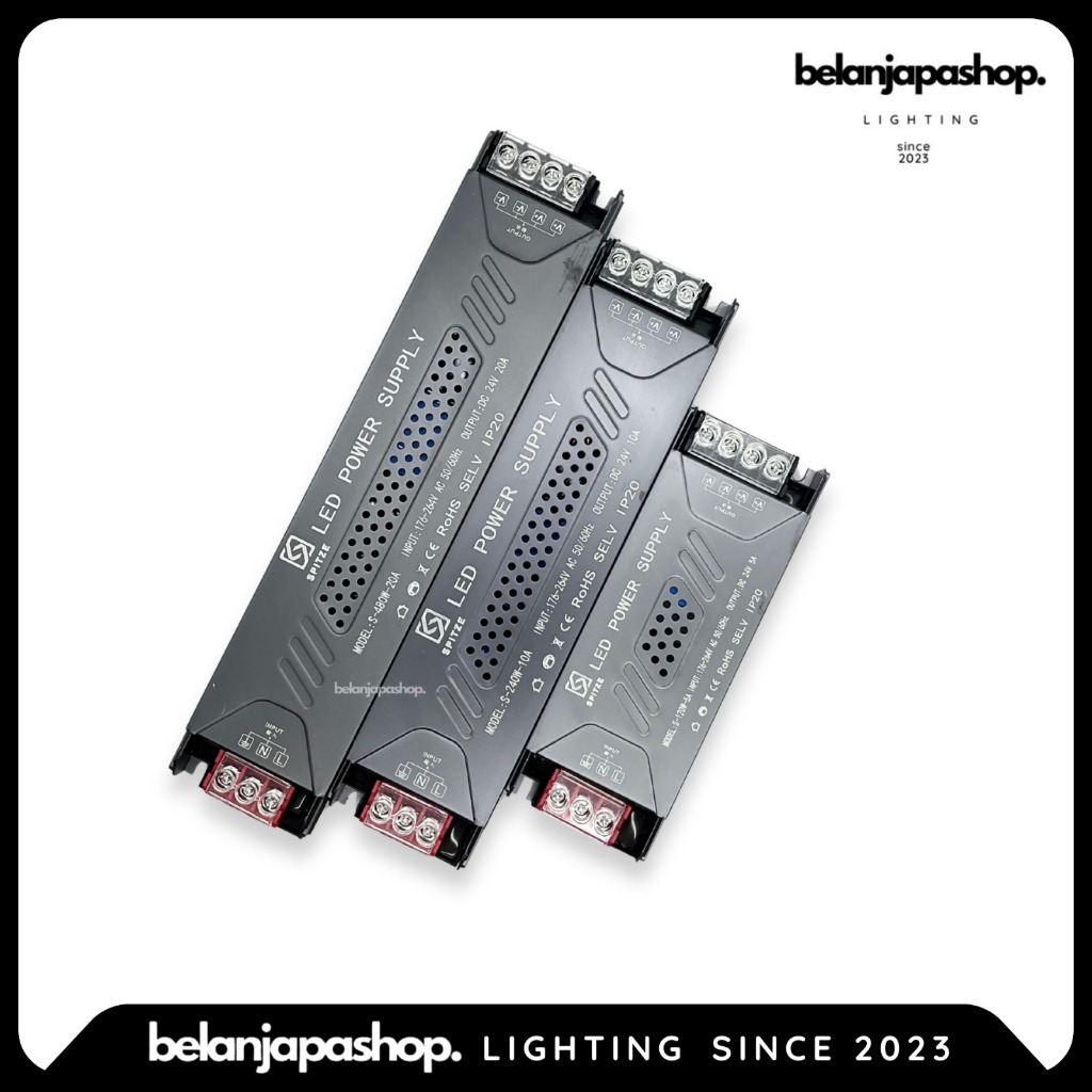 Jual SPITZE Trafo Adaptor Slim 24V 5A, 10A, 20A. Kualitas Premium ...