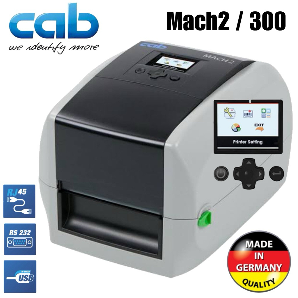 Jual CAB MACH2/300 THERMAL TRANSFER RIBBON BARCODE LABEL PRINTER 300DPI ...