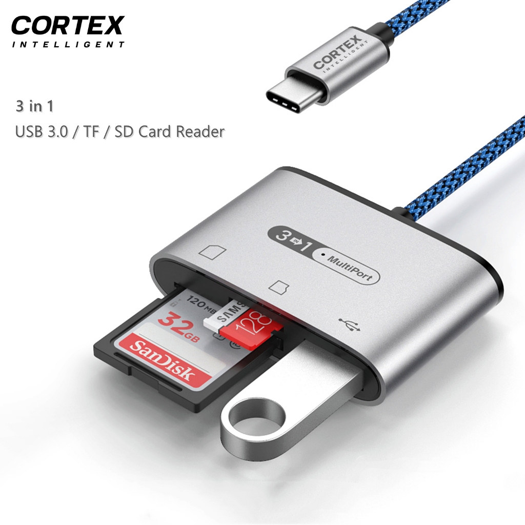 Jual CORTEX intelligent - MH372 Card Reader TYPE C to USB 3.0 3in1 TF ...