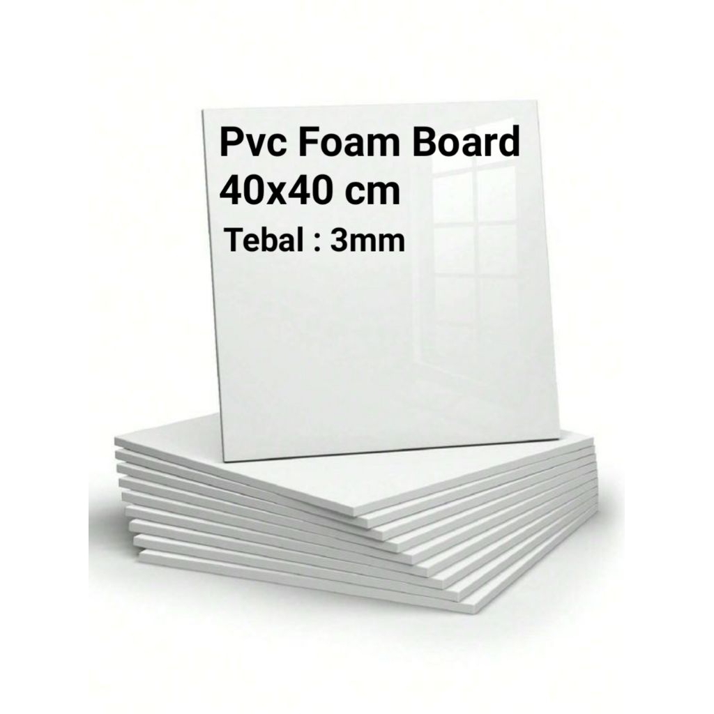 Jual PVC Lembaran 40x40 cm tebal 3mm / PVC Foam Board 40x40 3mm ...