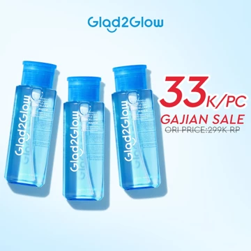 Glad2Glow Micellar Water All Series 3PCS Cherry Blossom Sensitive Care ACID ACNE CLEAR Makeup