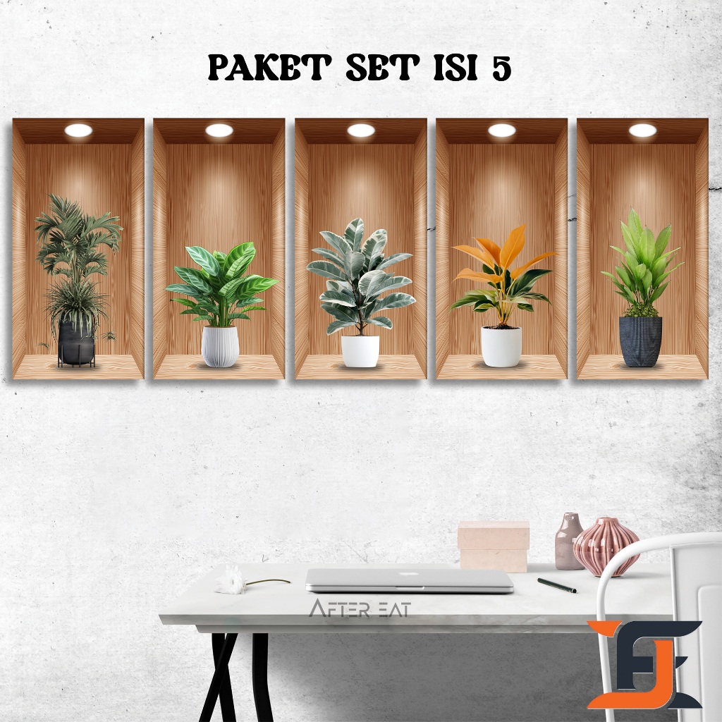 HIASAN DINDING 15X30 (SET ISI 5) BUNGA 3D REALISTIK AESTHETIK WALLDECOR HIASAN DAN PAJANGAN RUMAH