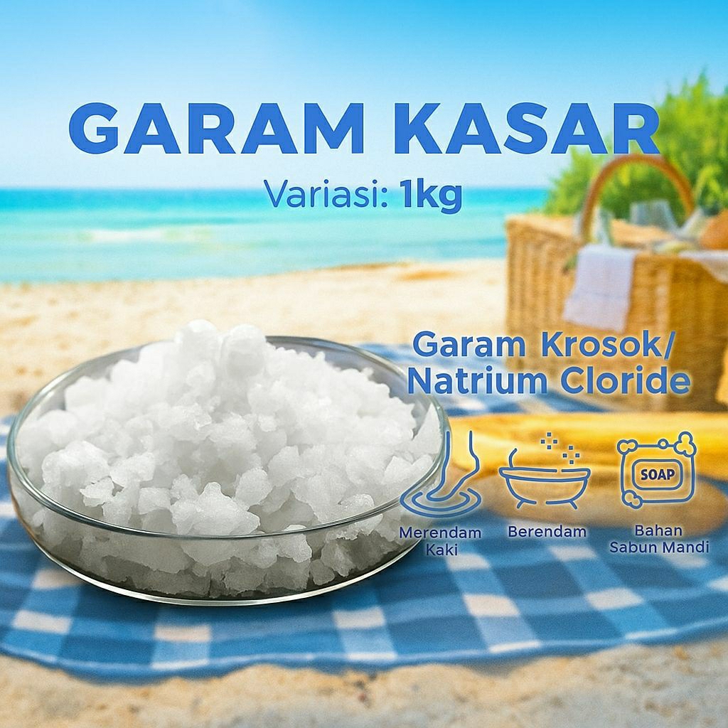 Jual Garam Kasar Krosok 1 KG Sea Salt SeaSalt Coarse Rough Kristal ...