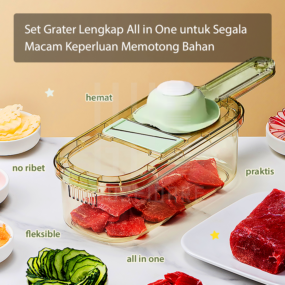Jual Hugo Houseware Parutan Sayur Serbaguna Parutan Buah 8 in 1 Parutan ...