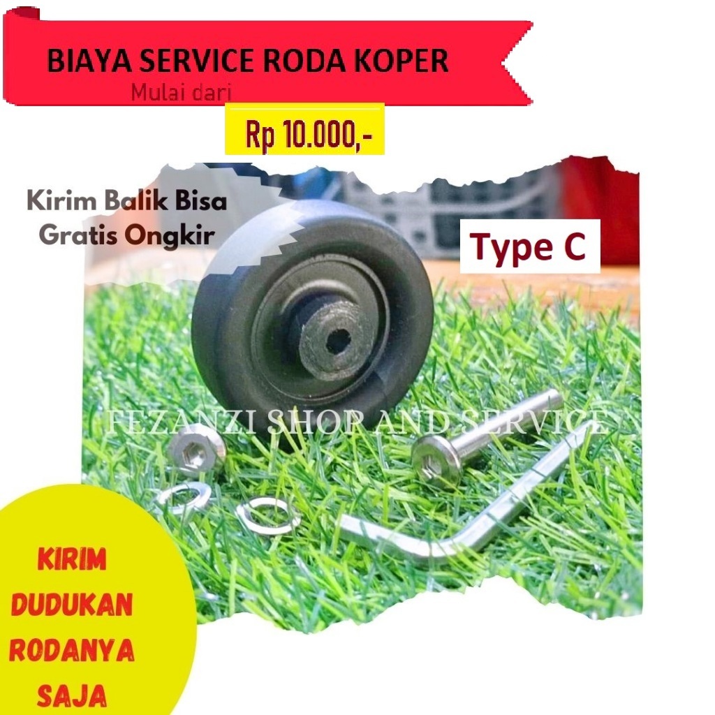 Jual Roda koper replacement 4.8cm s/d 5cm masuk ke semua dudukan, TYPE ...