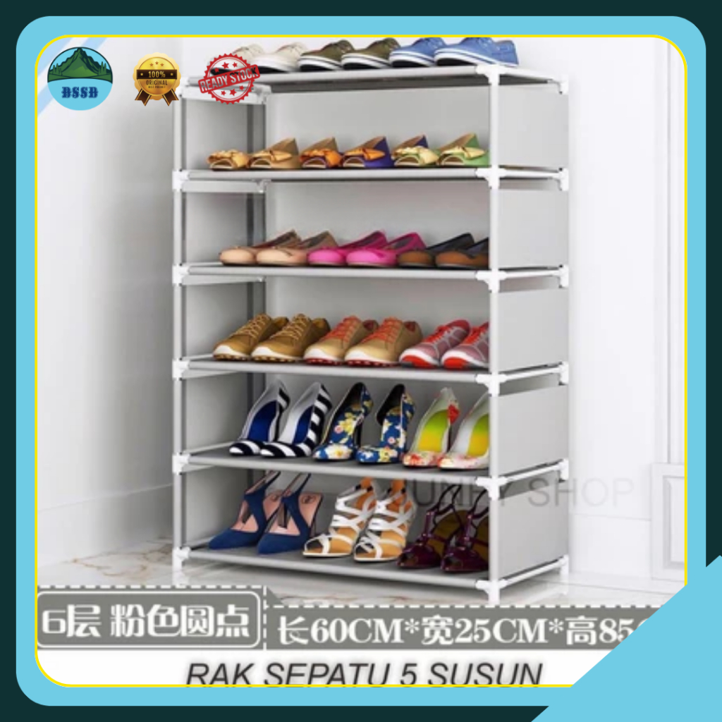 Jual Rak Sepatu 5 Susun Minimalis | Shoe Rack 5 Layer Serbaguna | Rak ...