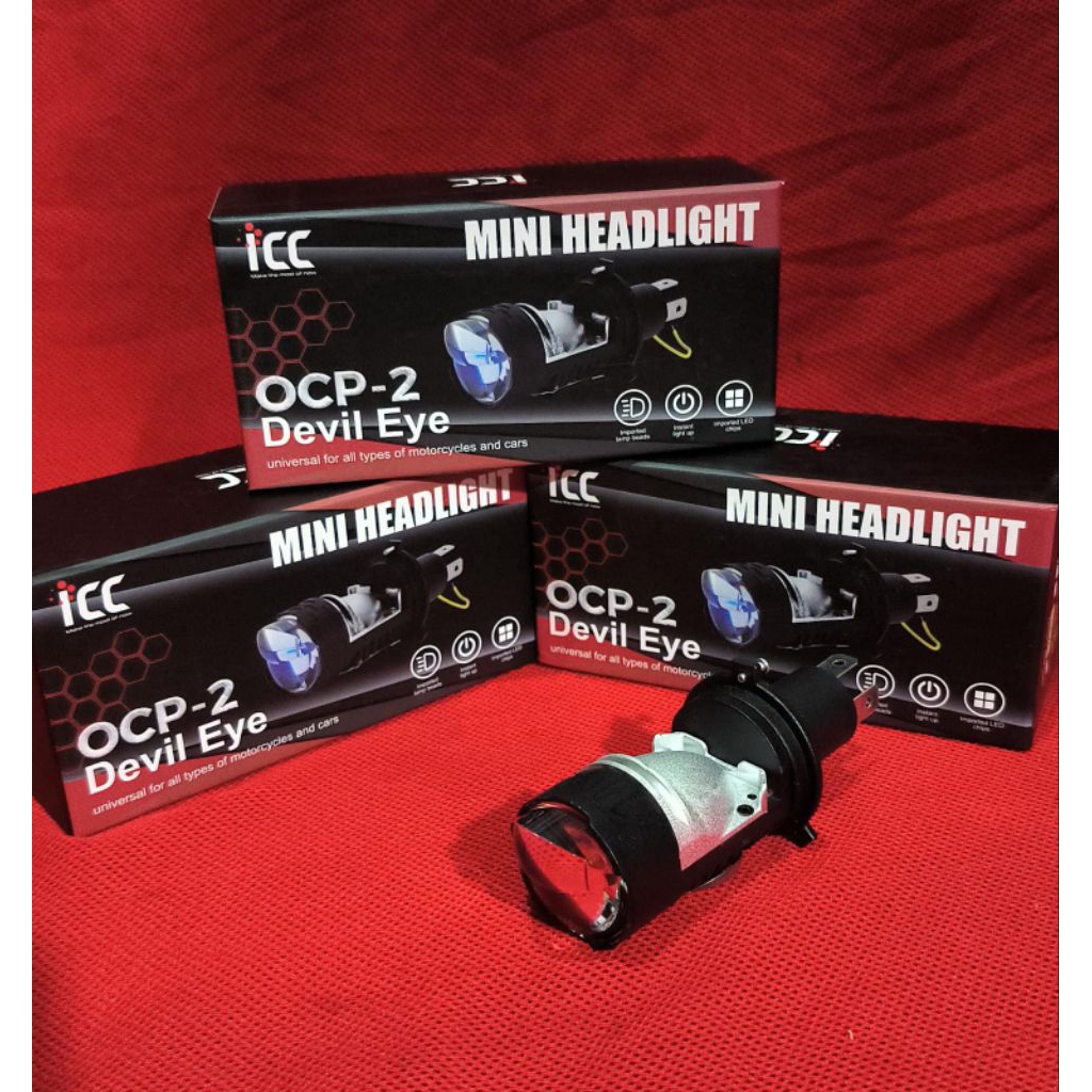 Jual BILED MINI H4 OCP- DEVIL EYE RGB harga satuan | Shopee Indonesia