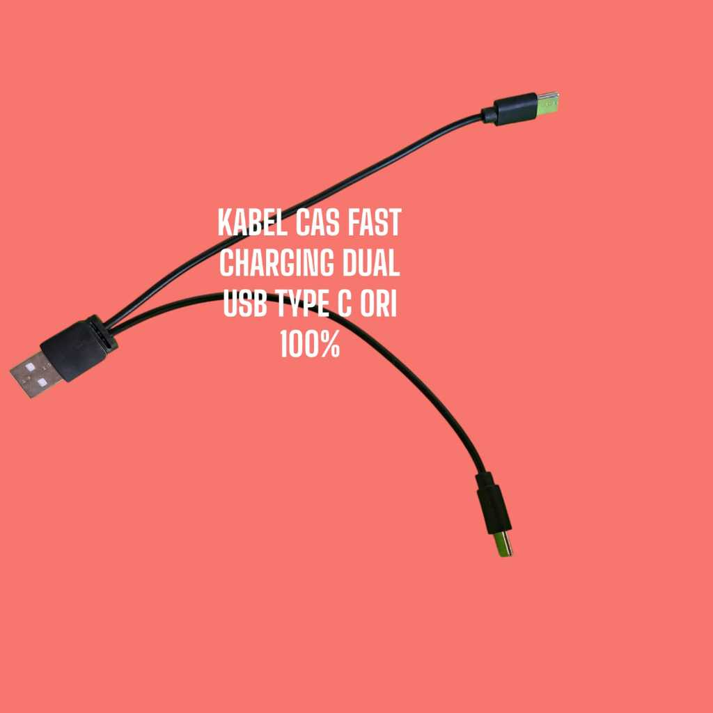 Jual A22 SHORT CABLE ORI 100% KABEL DATA PENDEK KABEL CAS DUAL TYPE C ...