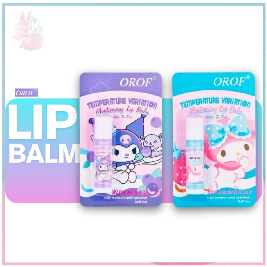 Jual OROF Lip Balm Kuromi Melody Sanrio Lipstik Melembabkan ...