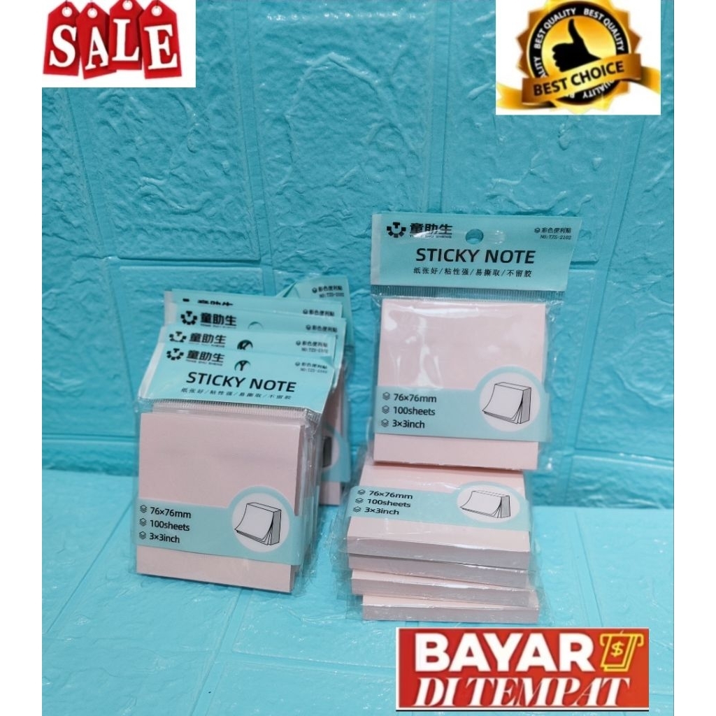 Jual STICKY NOTE KERTAS WARNA WARNI /STICKY NOTES PENANDA HALAMAN/STICK ...